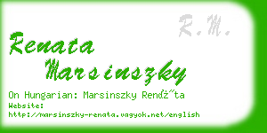 renata marsinszky business card